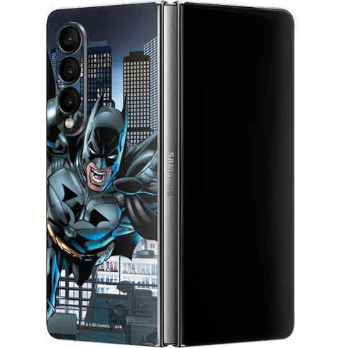 DC Comics Batman Dark Knight Comic Art Action Pose Galaxy Z Fold4 5G Skin